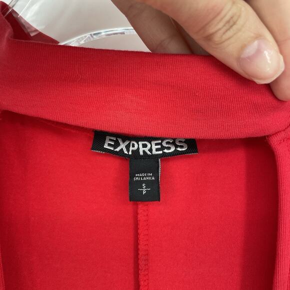 Express Dress Womens Small Red Keyhole Cutout Stretch Sleeveless Fit & Flare - Picture 2 of 7